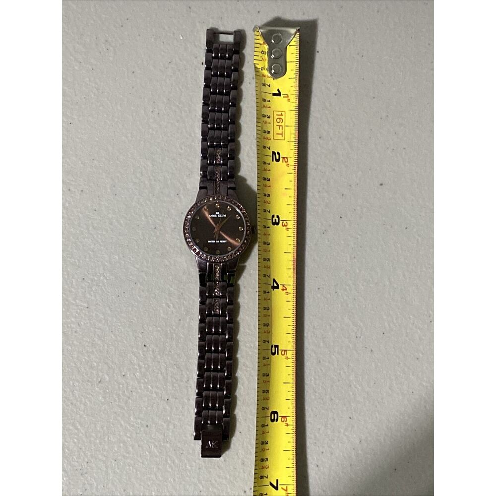 Anne Klein AK Ladies Watch Gemmed Bezel Dial Water Resistant 100ft Needs Battery - Picture 8 of 11